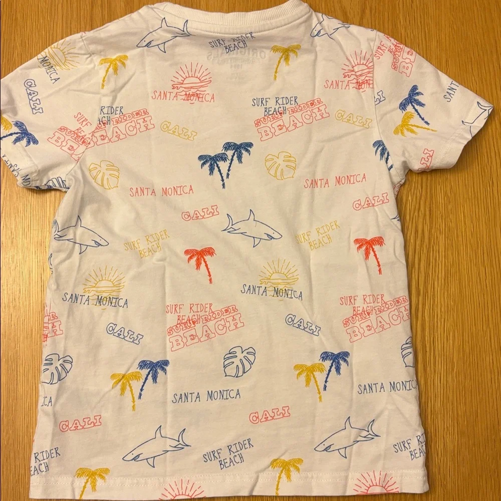 Kids Graphic T-Shirt Set - Blue, Yellow, White - size 7-8 years
